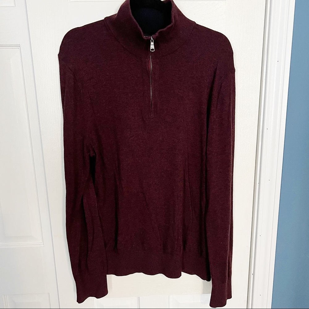 Banana Republic Luxe Collection Quarter-Zip Sweater - Picture 2 of 6